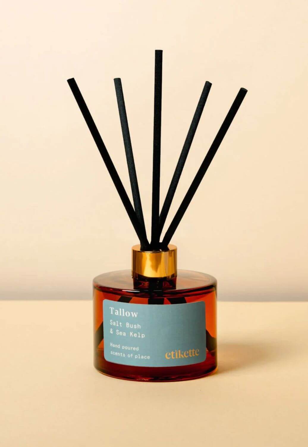 Etikette Tallow in Salt Bush and Sea Kelp Gold Edition Eco Reed Diffuser