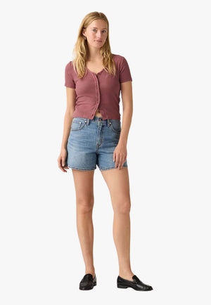 Levi Womens Cinch Mid Thigh Short