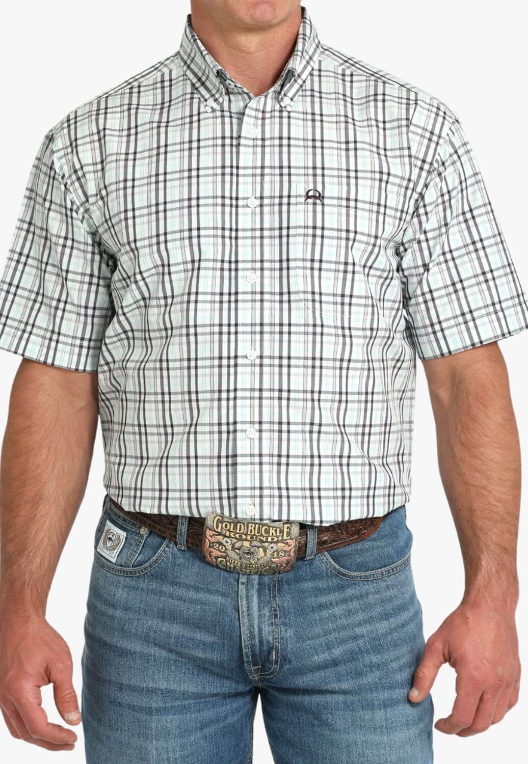 Cinch Mens Western Short Sleeve Shirt
