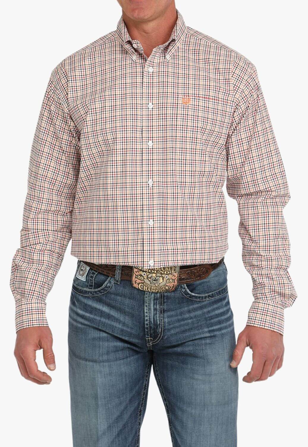 Cinch Mens Plaid Long Sleeve Shirt