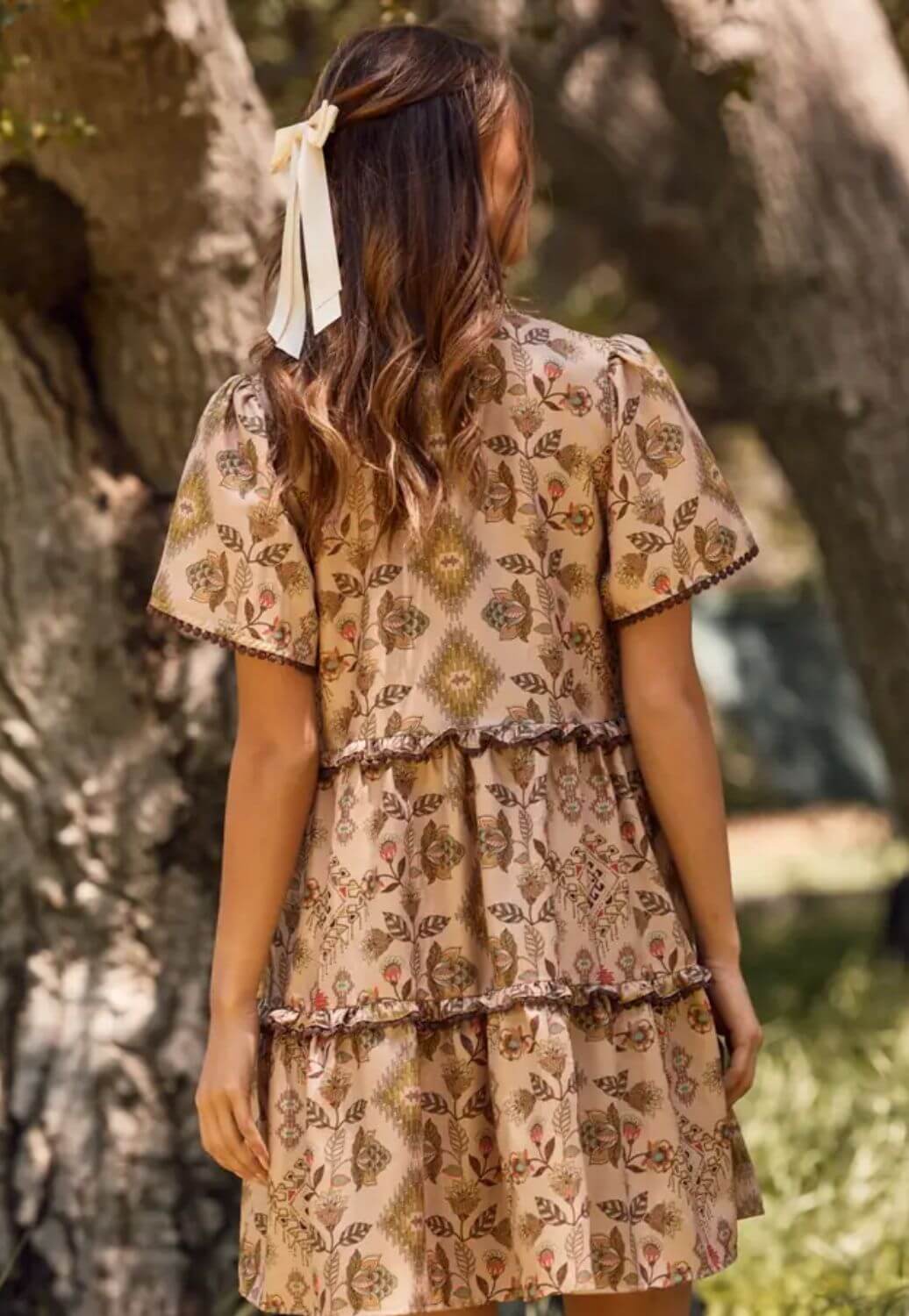 Aztec Tired Mini Baby Doll Dress