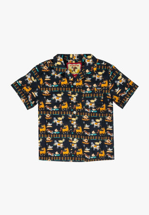 Cinch Boys Funny Farm Cap Short Sleeve Shirt