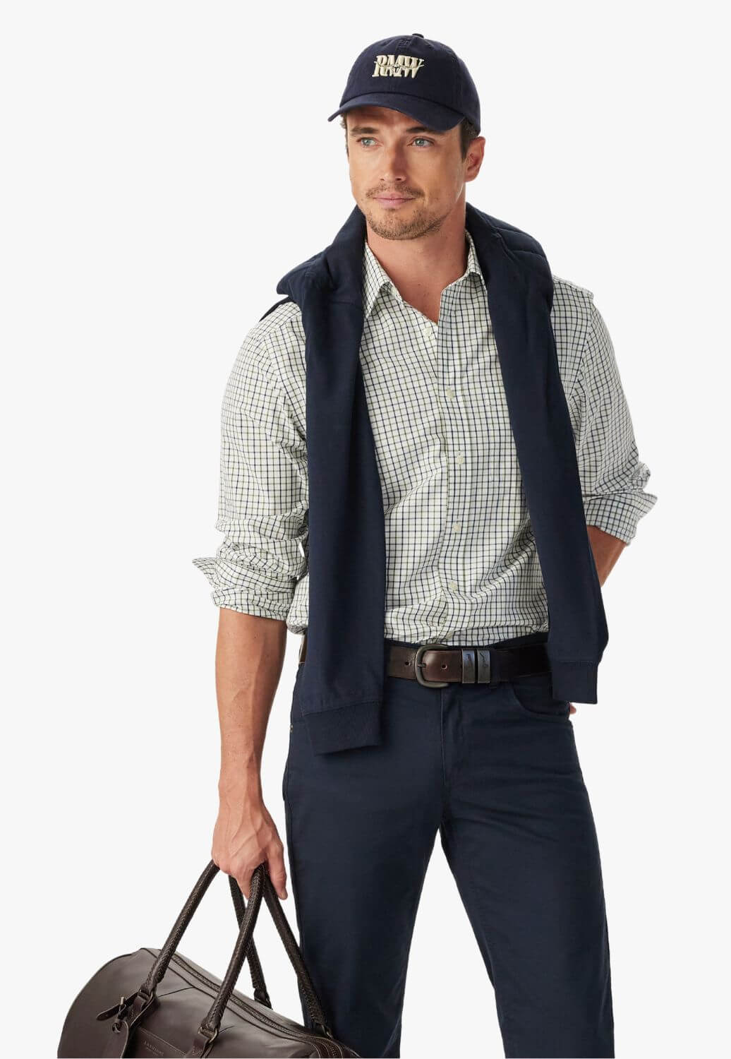 R.M. Williams Mens Newland Poplin Check Shirt