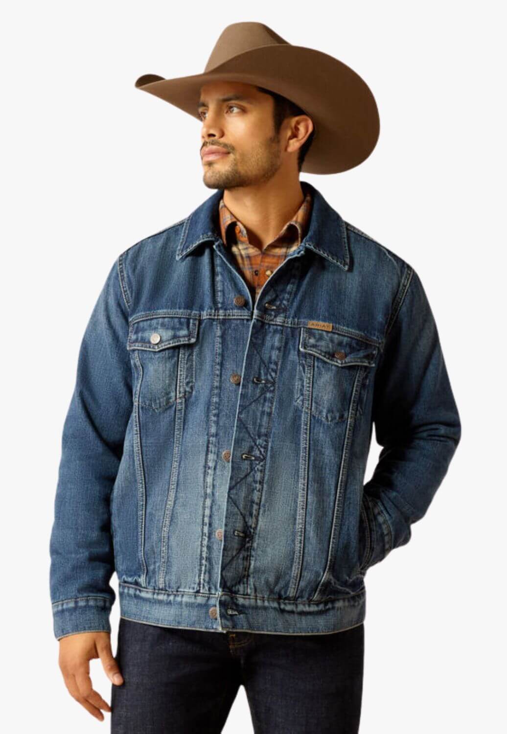 Ariat Mens Blanket Lined Denim Trucker Jacket