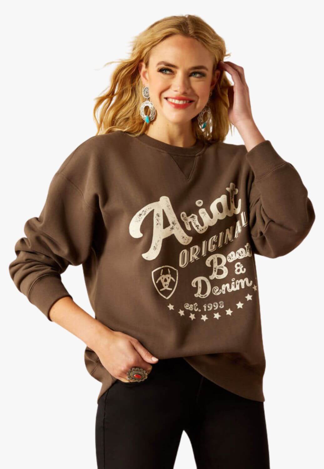 Ariat Womens Oversized Crew Sweatshirt