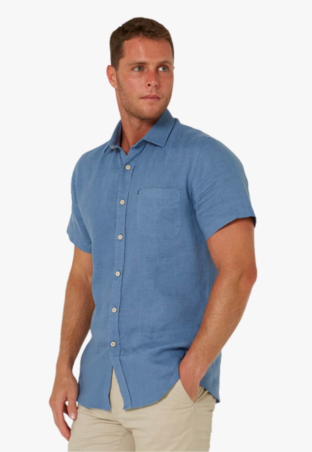 Pilbara Mens Linen Short Sleeve Shirt