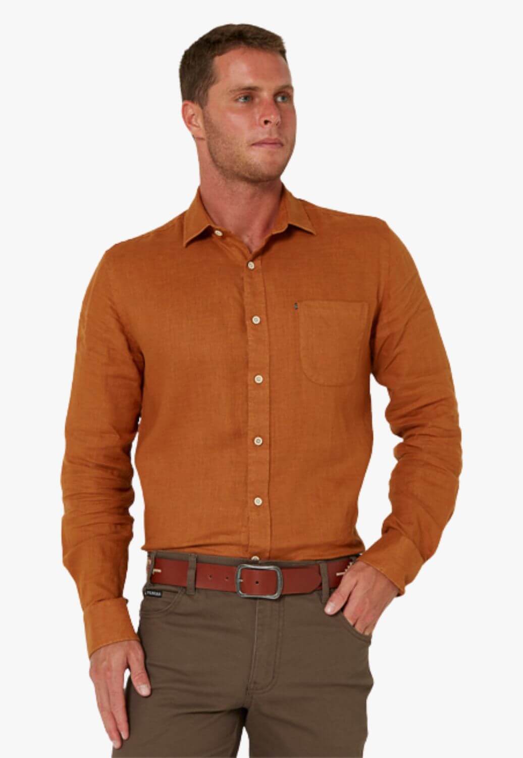 Pilbara Mens Linen Long Sleeve Shirt