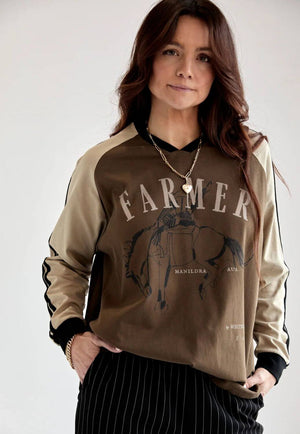 Whitney Spicer Dark Horse Raglan Long Sleeve Tee