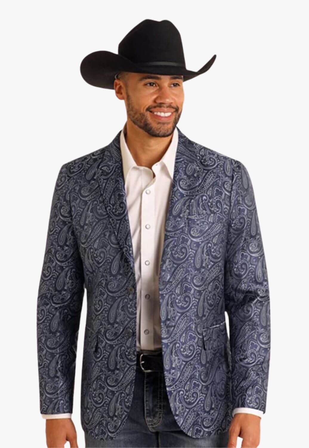 Rock and Roll Mens Paisley Jacquard Blazer