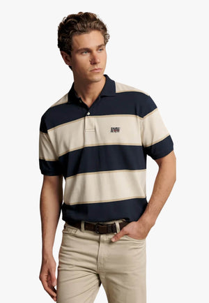 R.M. Williams Mens Balmain Stripe Polo