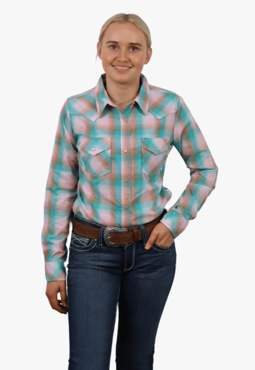 Wrangler Womens Western Long Sleeve Shirt