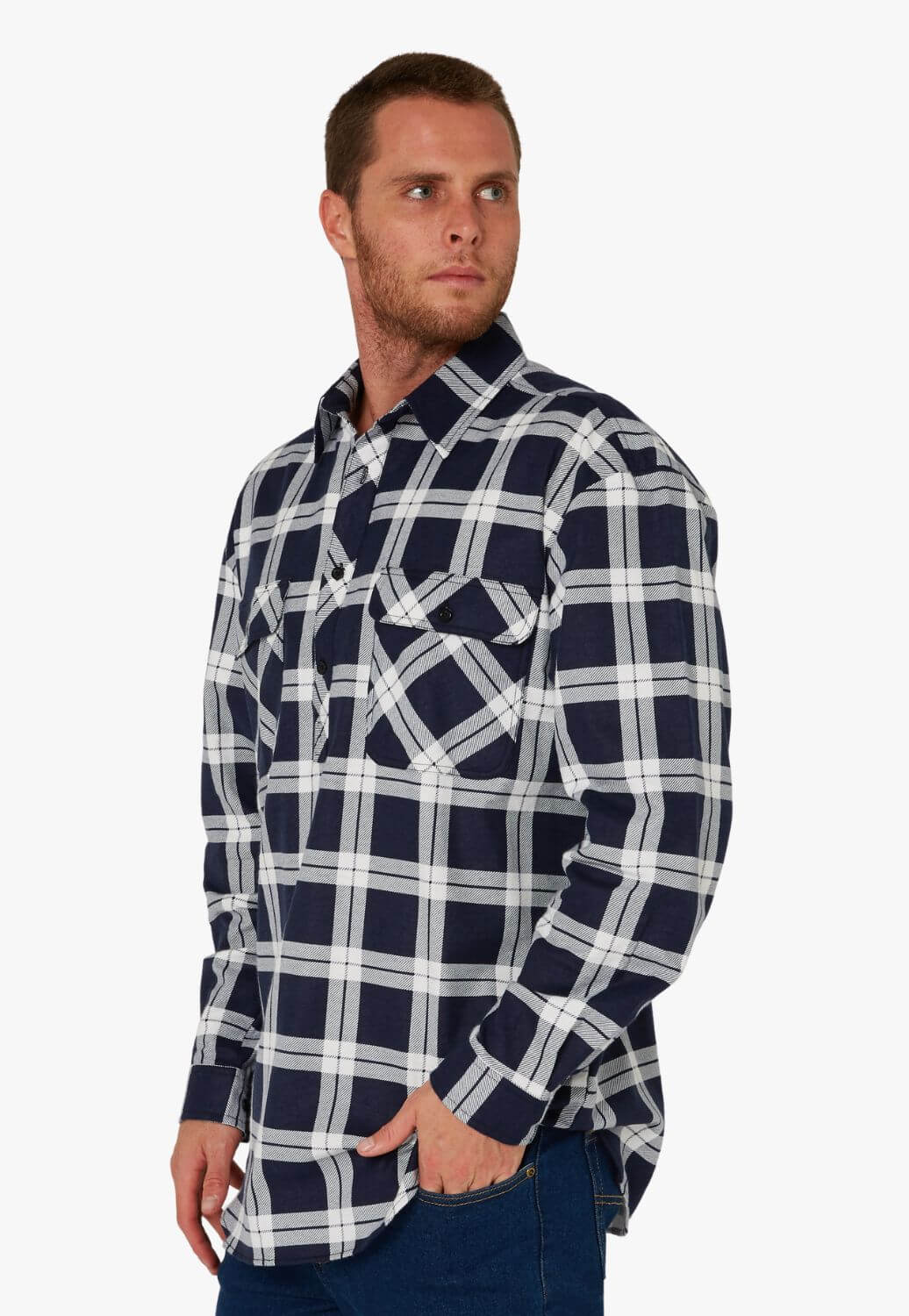Pilbara Mens Closed Front Flannelette Shirt