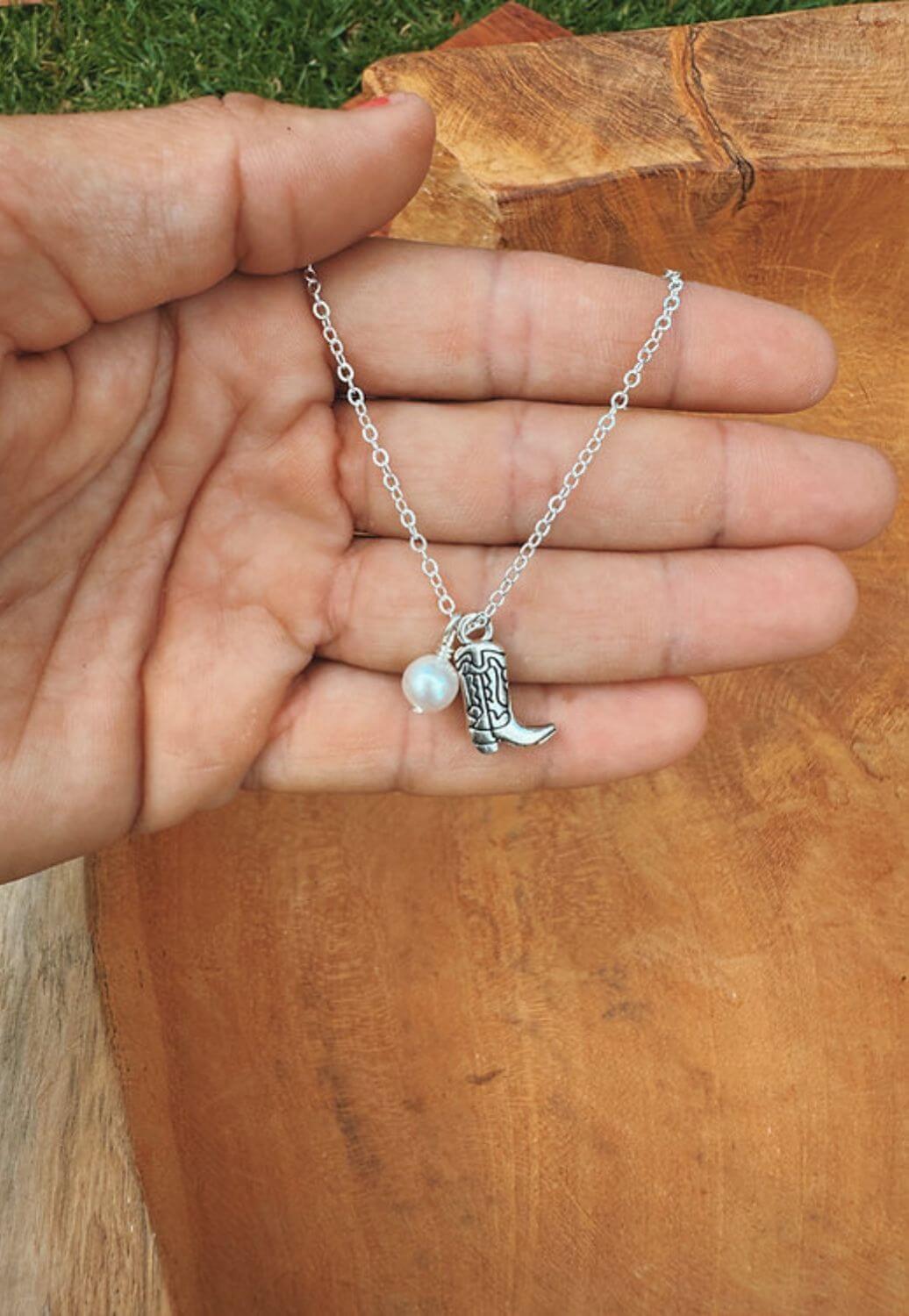 Treasure Chest Co Winona Cowboy Boot Necklace