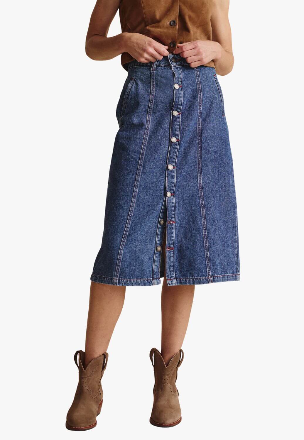 S. Kidman Womens Swan Denim Skirt