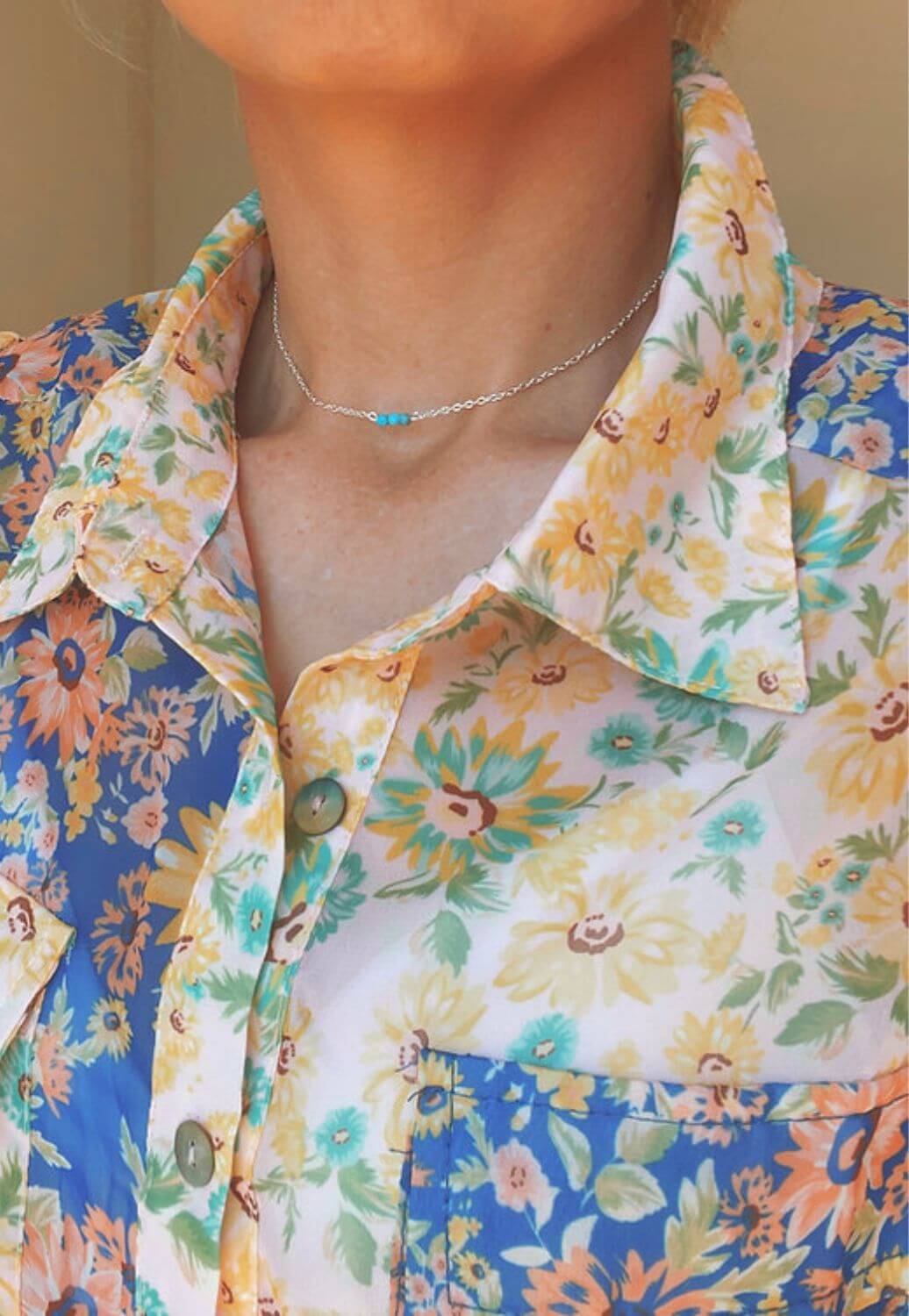 Treasure Chest Co Turquoise Bar Necklace