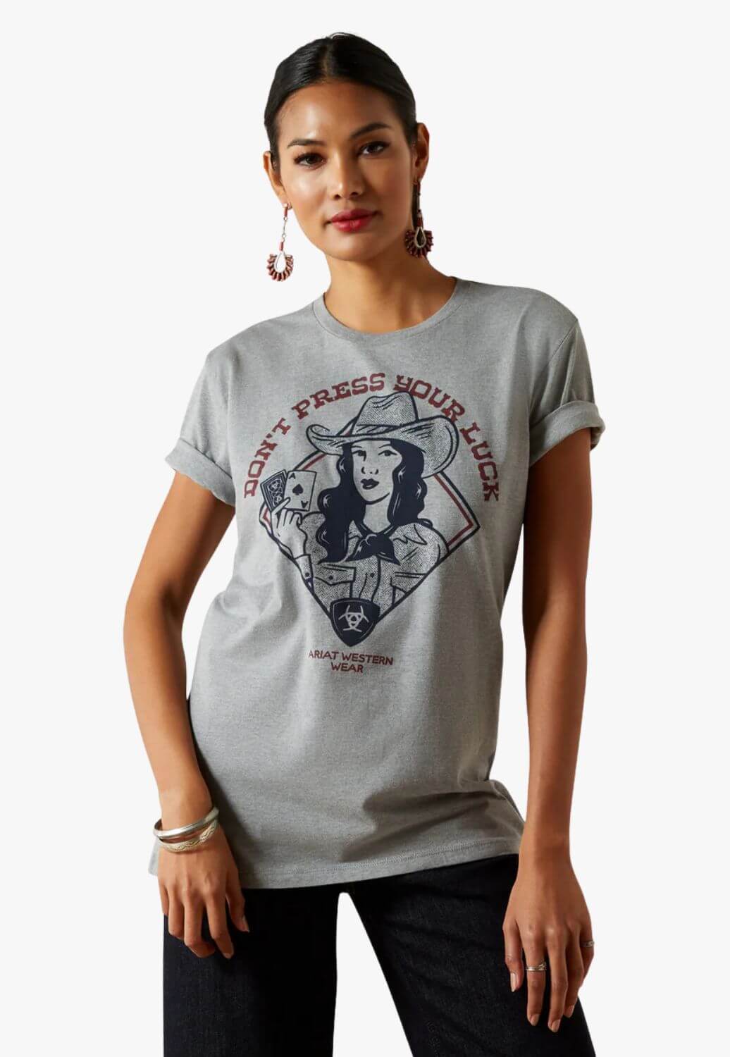 Ariat Womens Don't Press Your Luck T-Shirt