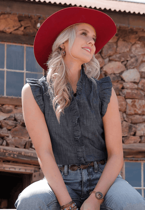 Cruel Girl Womens Ruffle Blouse