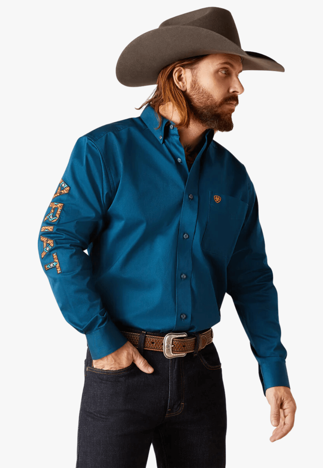Ariat Mens Team Logo Long Sleeve Shirt