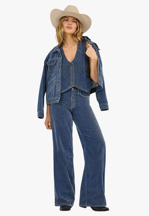 Wrangler Womens Wide Leg Jeans