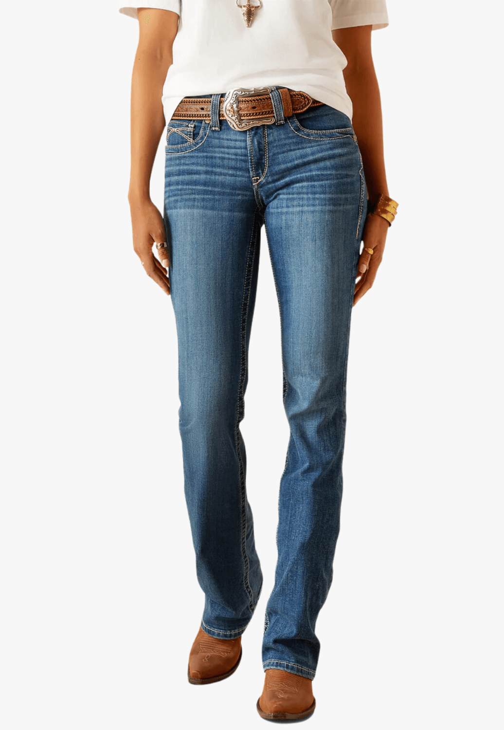 Ariat Womens Alina Arrow Fit Perfect Rise Boot Cut Jean - Vermont