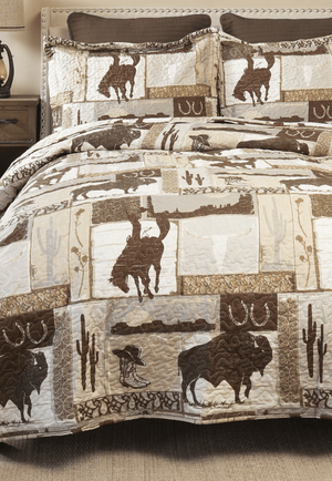 Wrangler Vintage Cowboy Quilt Set - King