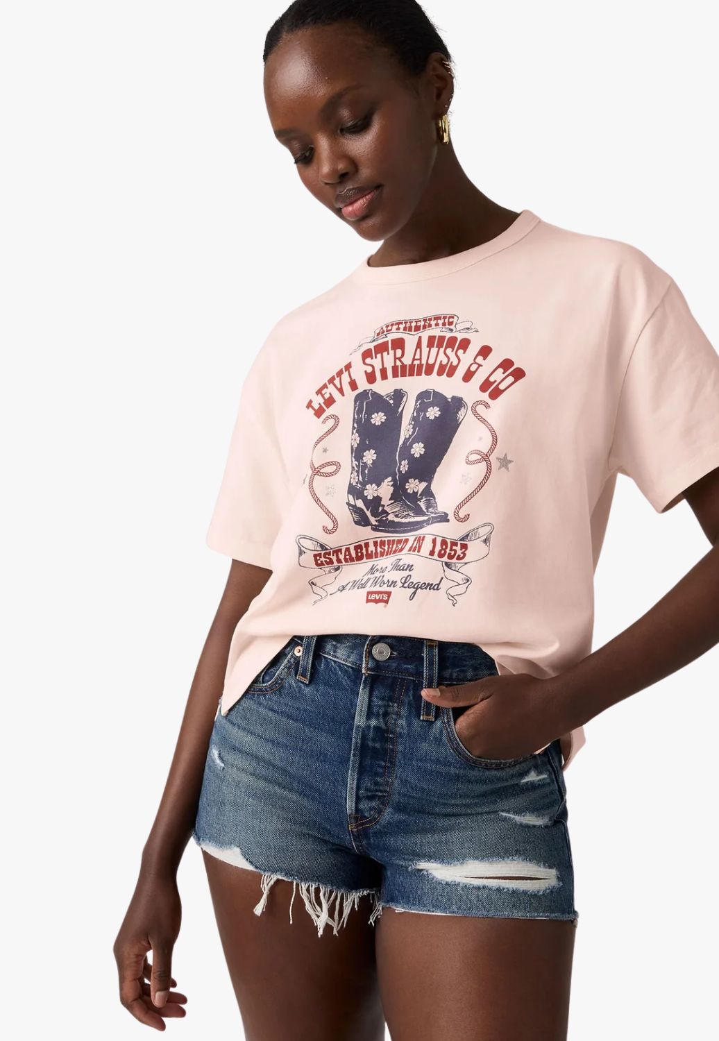 Levis Womens Vintage Daisy Boots Tee