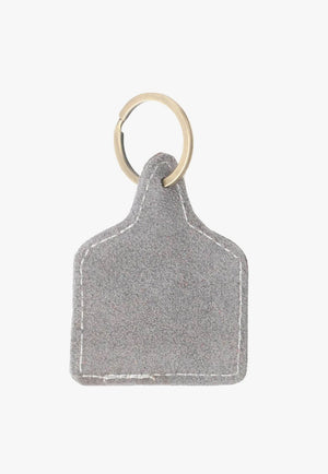 Myra Saddle Mark Embroidered Leather Key Fob