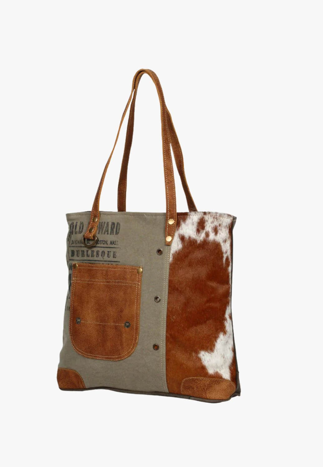 Myra Leather Pocket Tote Bag