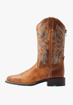 Ariat Womens Round Up Back Zip Top Boot