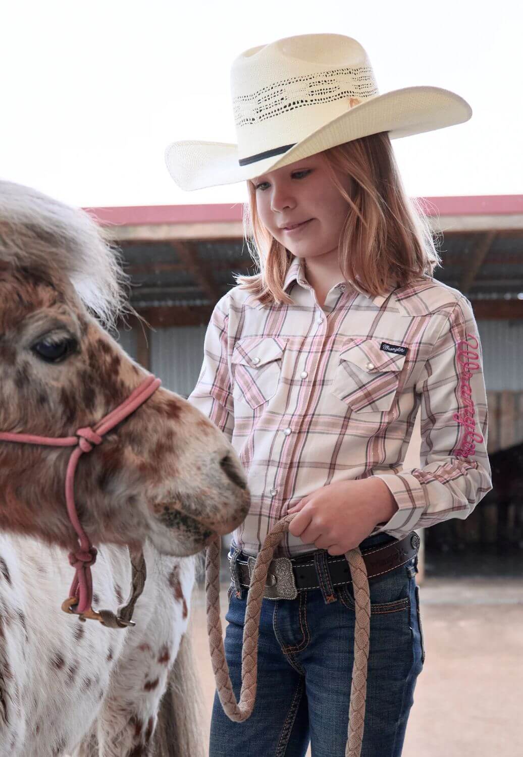 Wrangler Girls Henley Logo Long Sleeve Shirt