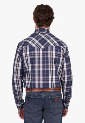 Wrangler Mens Wayne Logo Long Sleeve Shirt
