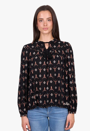 Wrangler Womens Lucillie Long Sleeve Blouse