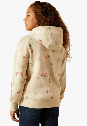 Ariat Girls Western Stamps Hoodie