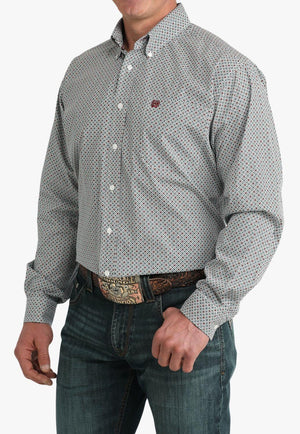 Cinch Mens Patterned Long Sleeve Shirt