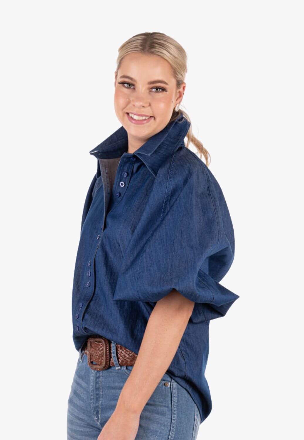 Hitchley &amp; Harrow Womens Double Collar Blouse