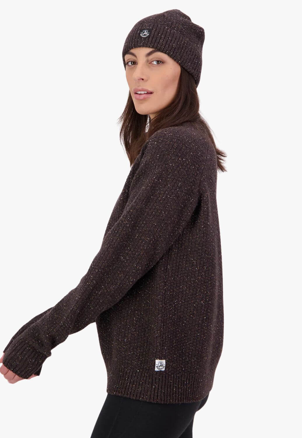 Swanndri Waffle Crew Pullover Espresso 8
