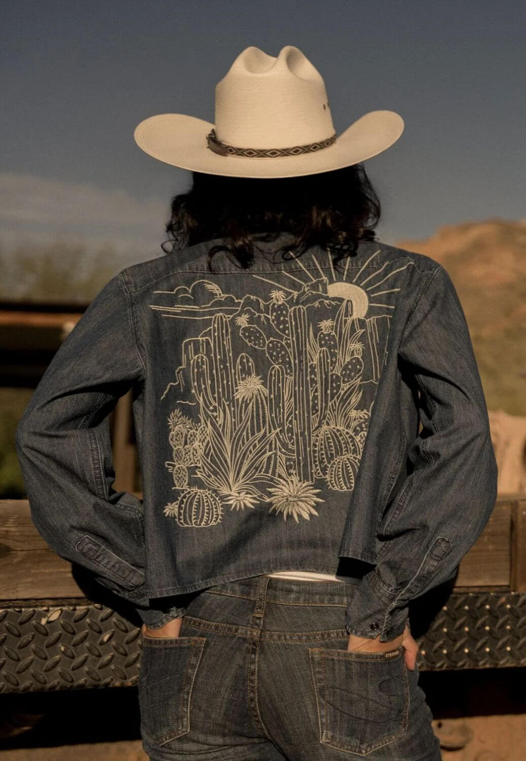 Stetson Womens Long Sleeve Shirt Blue XS