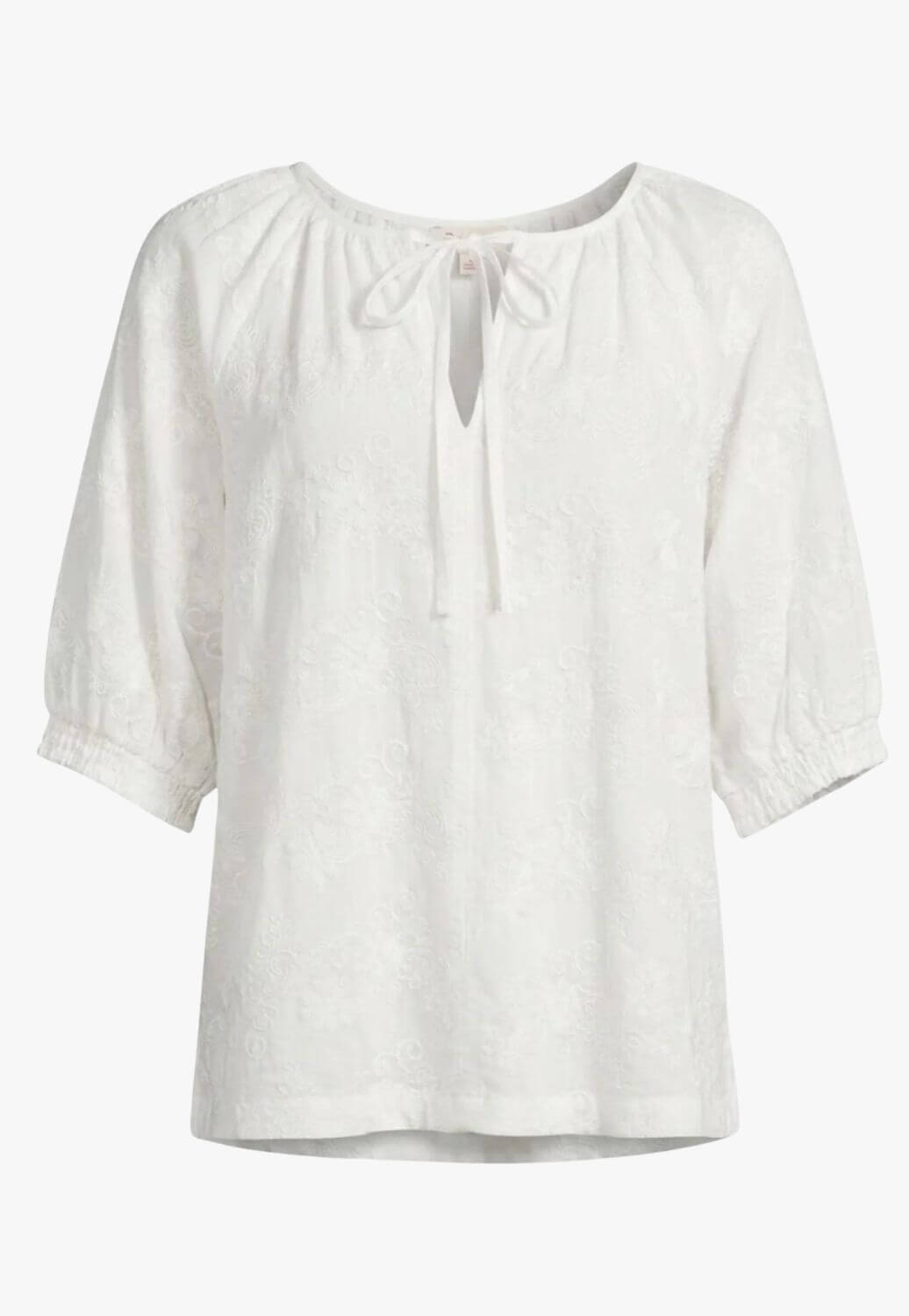 Corfu Womens Embroidered Cotton Top