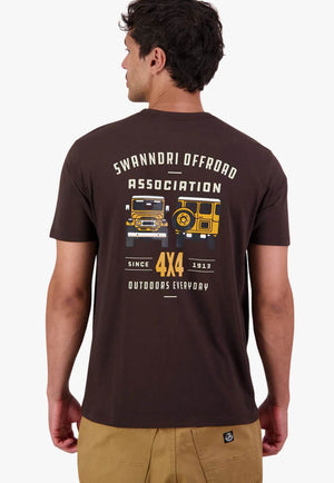 Swanndri Mens 4x4 Association T Shirt Espresso M
