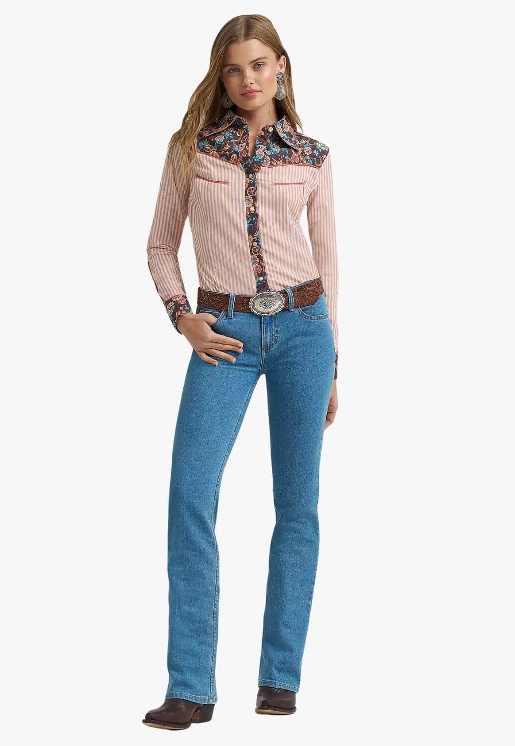 Wrangler X Lainey Wilson Womens Embellished Mae Boot Cut Jeans