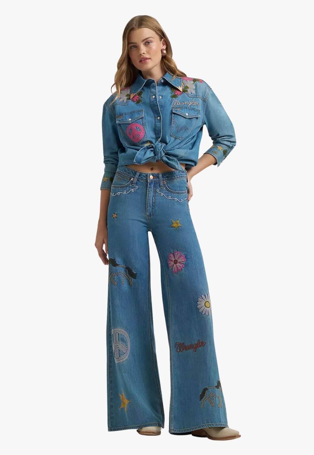 Wrangler X Lainey Wilson Womens Cheeky Wide Leg Jean