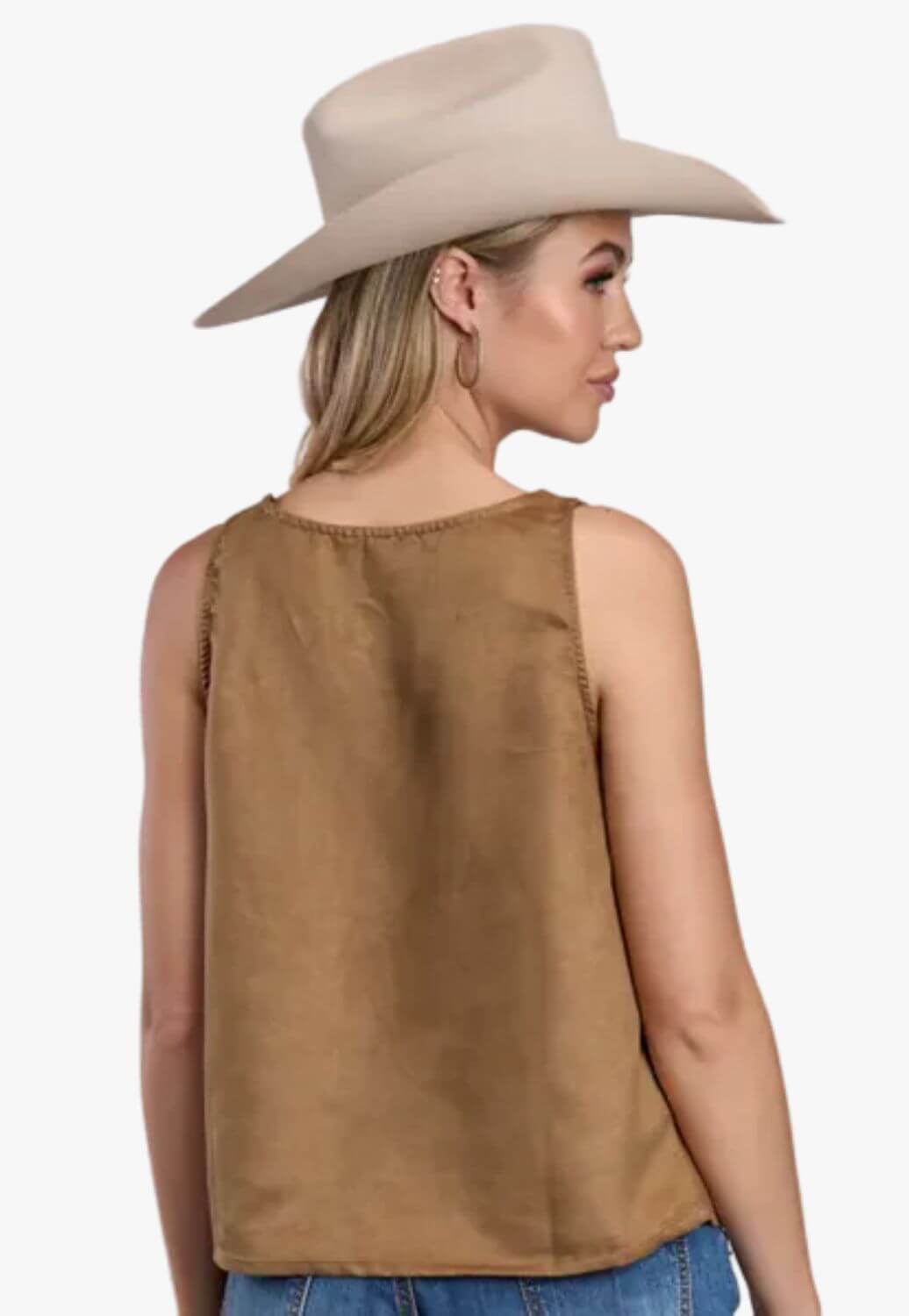 Roper Womens Tank Top Shirt Brown XS
