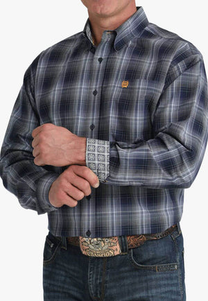 Cinch Mens Plaid Long Sleeve Shirt