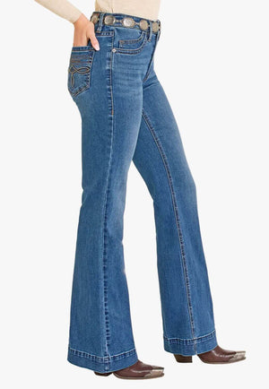 Rock & Roll Womens High Rise Trouser Jean