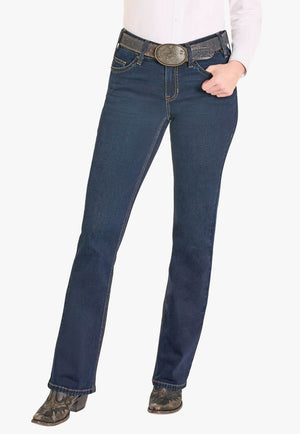 Rock & Roll Womens Mid Rise Riding Jean