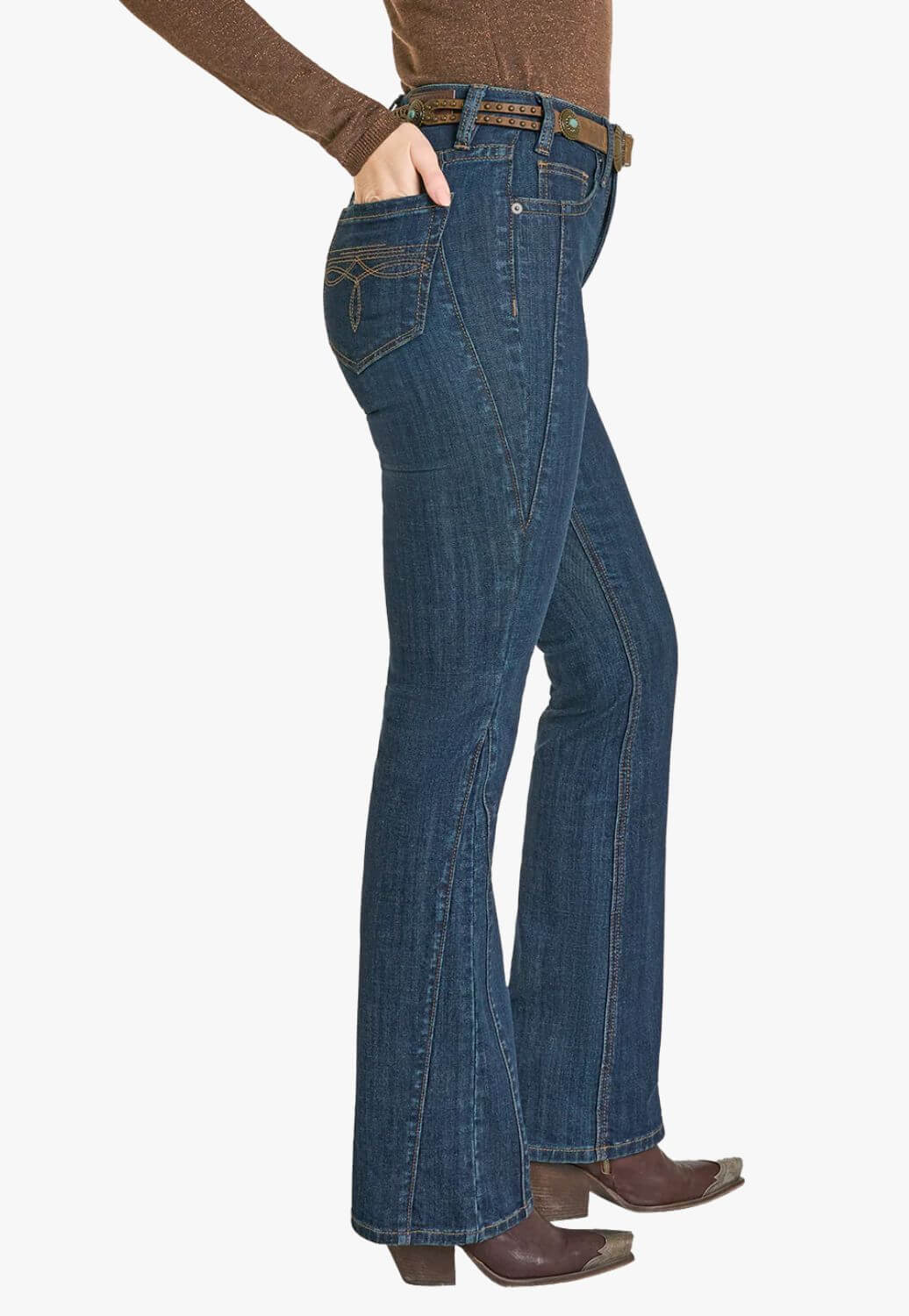 Rock & Roll Womens High Rise Bootcut Jean