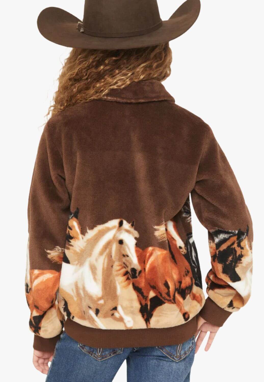 Rock &amp; Roll Girls Horse Print Bomber Jacket