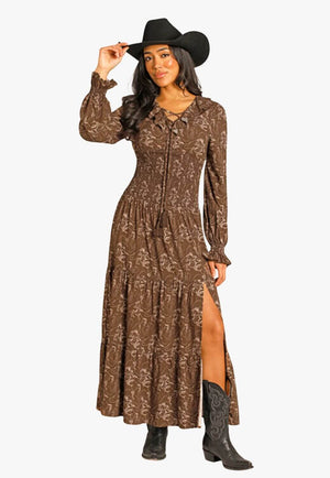 Rock & Roll Womens Tiered Maxi Dress