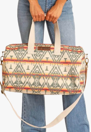 Rock and Roll Aztec Print Duffle Bag