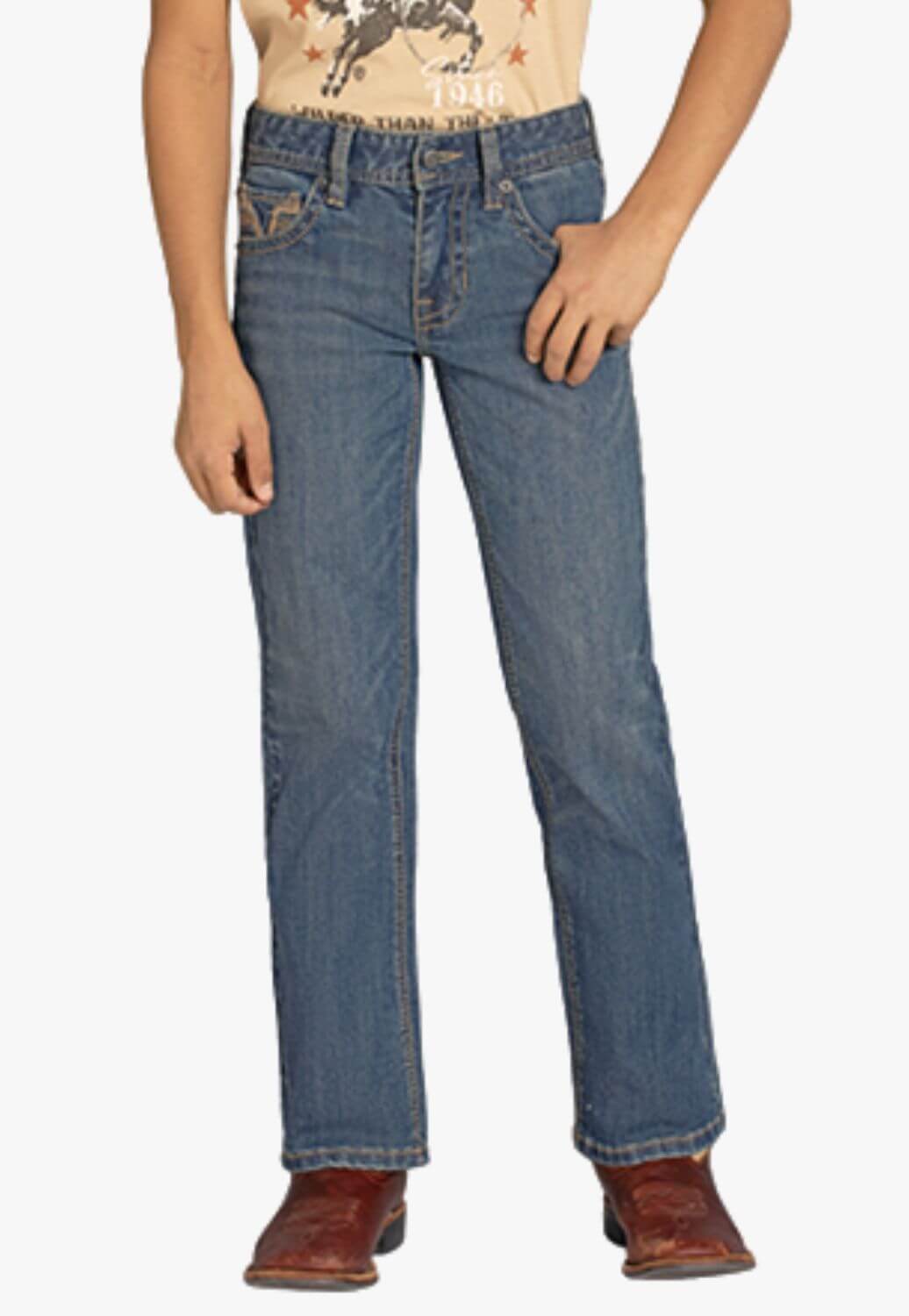 Rock & Roll Boys Step Stitch Bootcut Jean